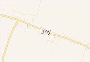 Líny v obci Bukovno - mapa části obce