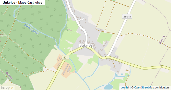 Bukvice - mapa části obce