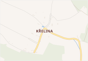 Křelina v obci Bukvice - mapa části obce