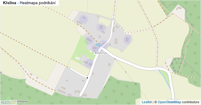 Křelina - mapa podnikání