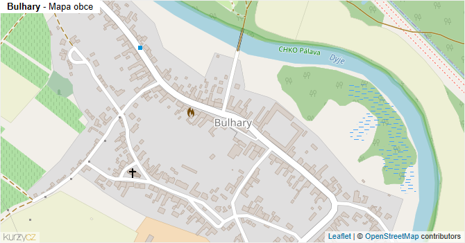 Bulhary - mapa obce