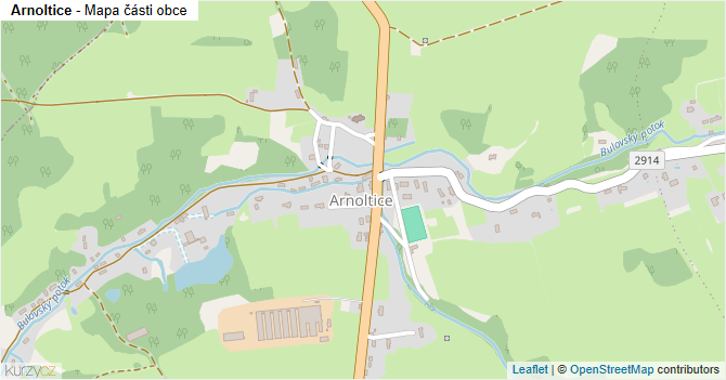 Arnoltice - mapa části obce
