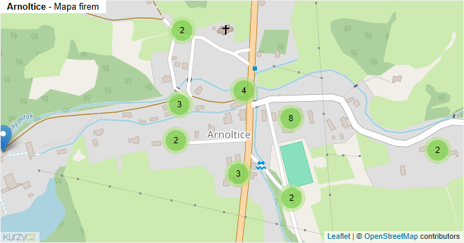 Arnoltice - mapa firem