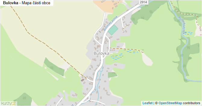 Bulovka - mapa části obce