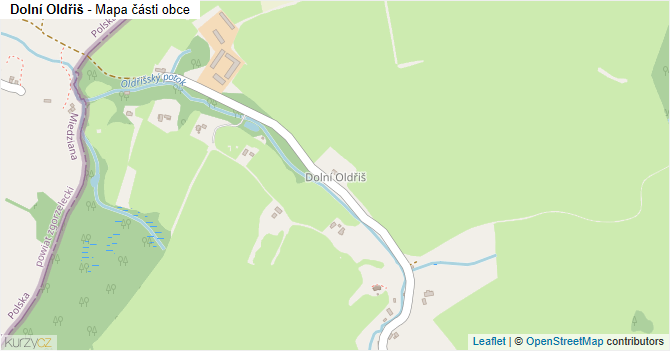 Dolní Oldřiš - mapa části obce