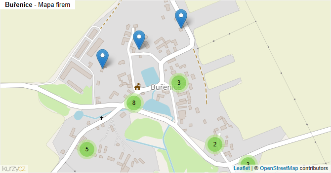 Buřenice - mapa firem