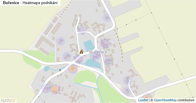 Buřenice - mapa podnikání