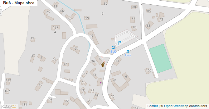 Buš - mapa obce