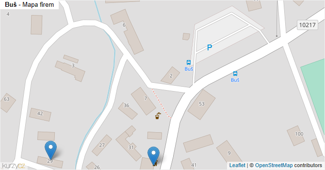 Buš - mapa firem