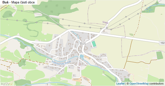 Buš - mapa části obce