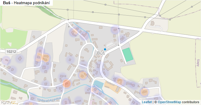 Buš - mapa podnikání