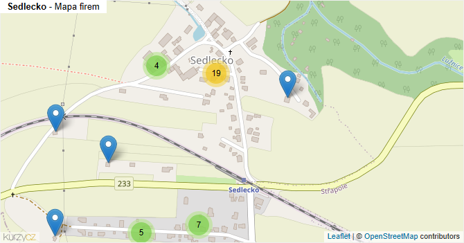 Sedlecko - mapa firem