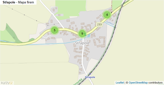 Střapole - mapa firem