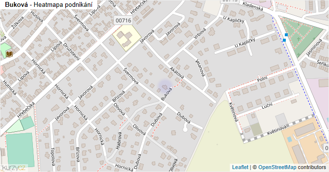 Buková - mapa podnikání