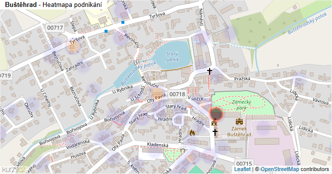 Buštěhrad - mapa podnikání