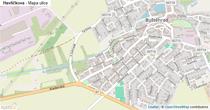 Havlíčkova - mapa ulice