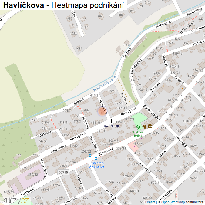 Mapa Havlíčkova - Firmy v ulici.