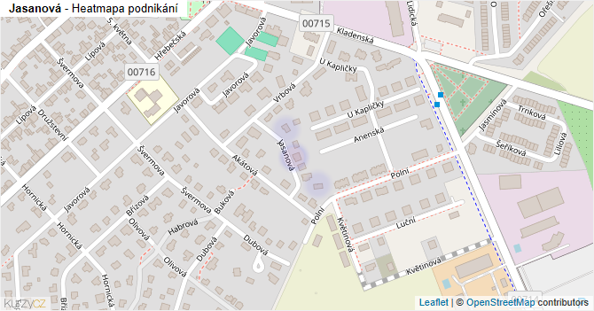 Jasanová - mapa podnikání