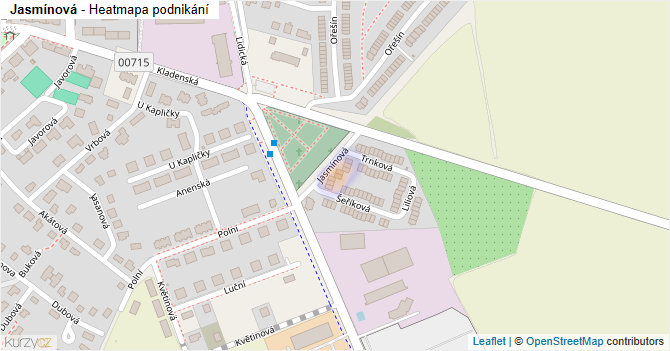 Jasmínová - mapa podnikání
