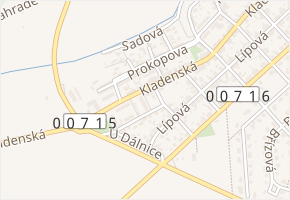 Krátká v obci Buštěhrad - mapa ulice