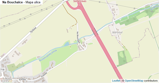 Na Bouchalce - mapa ulice