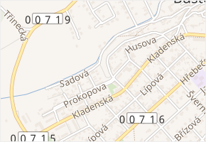 Na Strži v obci Buštěhrad - mapa ulice