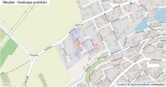 Okružní - mapa podnikání