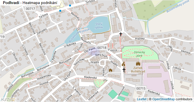 Podhradí - mapa podnikání