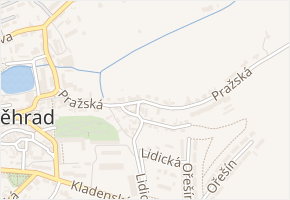 Pražská v obci Buštěhrad - mapa ulice