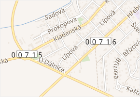 Příční v obci Buštěhrad - mapa ulice