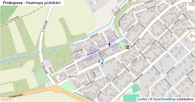 Prokopova - mapa podnikání