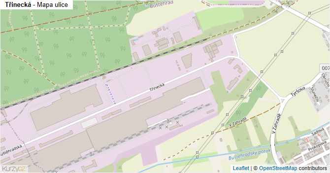 Třinecká - mapa ulice
