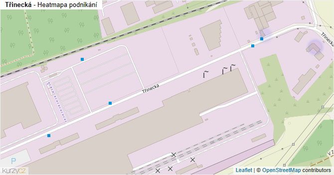 Třinecká - mapa podnikání