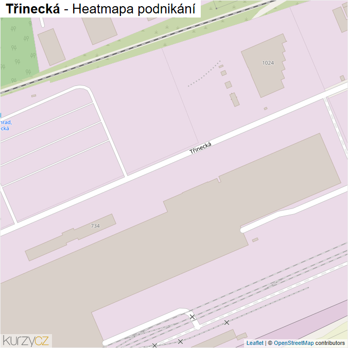 Mapa Třinecká - Firmy v ulici.