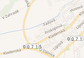 V palandě v obci Buštěhrad - mapa ulice
