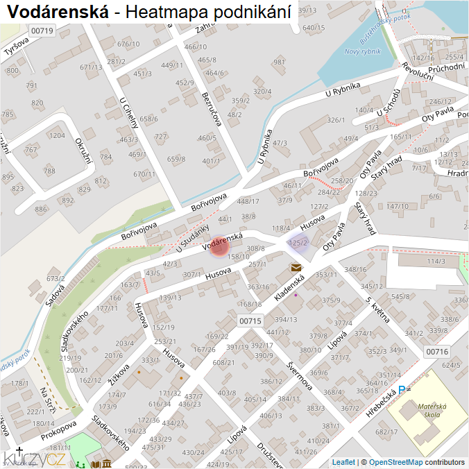 Mapa Vodárenská - Firmy v ulici.