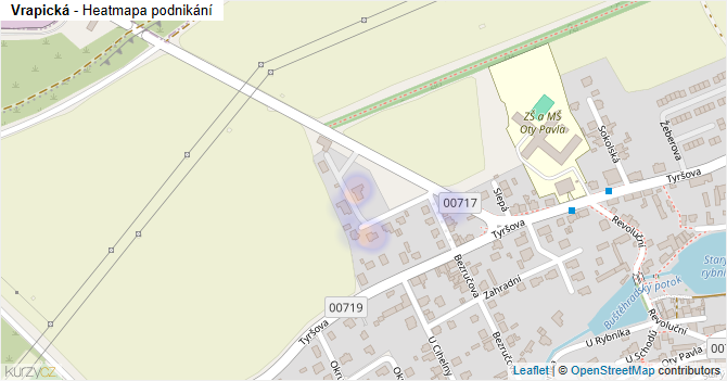 Vrapická - mapa podnikání