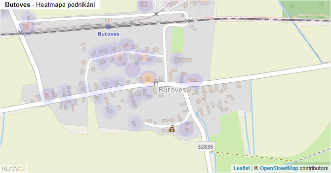 Butoves - mapa podnikání
