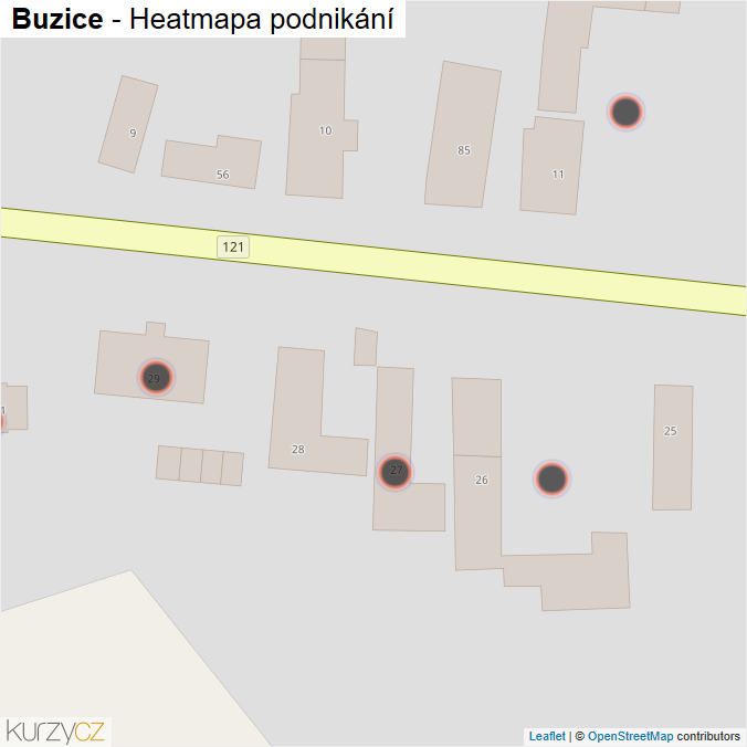 Mapa Buzice - Firmy v obci.