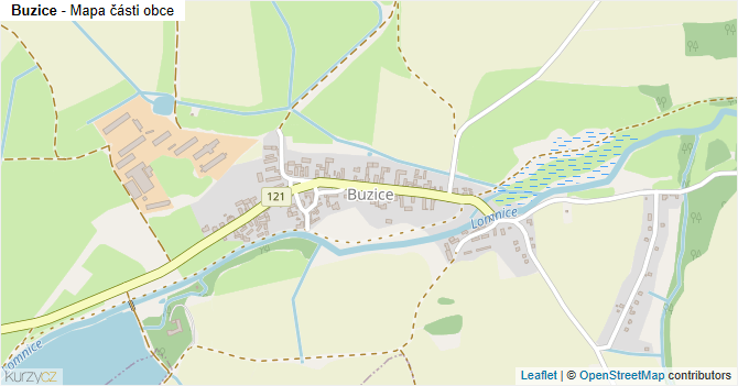Buzice - mapa části obce