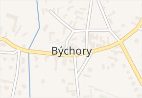 Býchory v obci Býchory - mapa části obce
