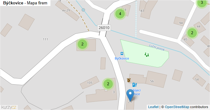 Býčkovice - mapa firem