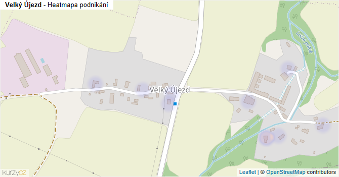 Velký Újezd - mapa podnikání