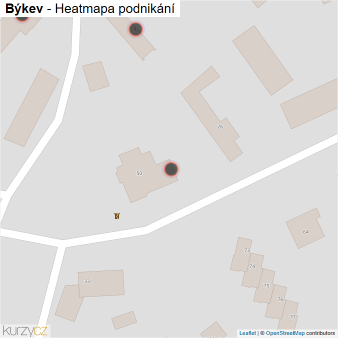 Mapa Býkev - Firmy v obci.