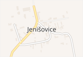 Jenišovice v obci Býkev - mapa části obce