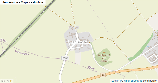 Jenišovice - mapa části obce