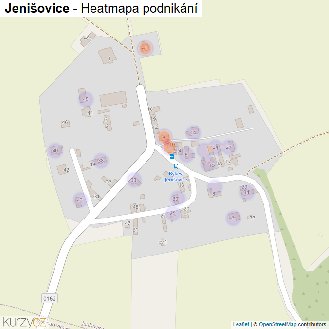 Mapa Jenišovice - Firmy v části obce.