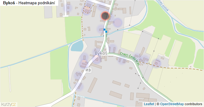 Bykoš - mapa podnikání