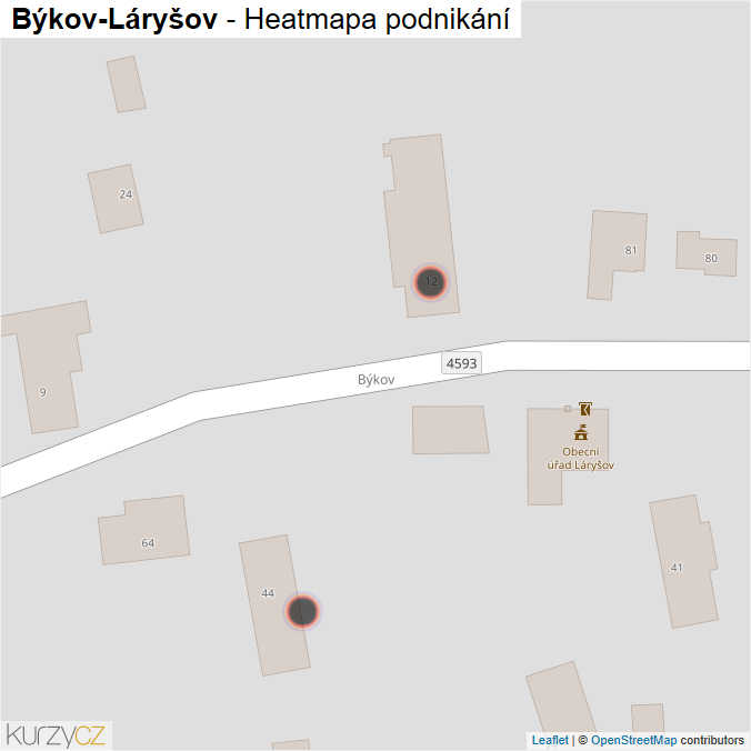 Mapa Býkov-Láryšov - Firmy v obci.
