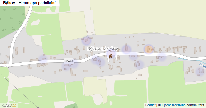 Býkov - mapa podnikání